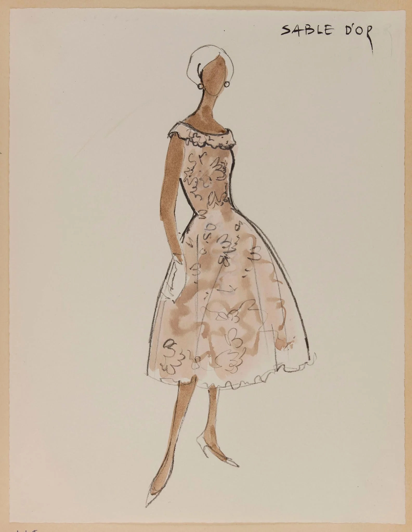 Sable d'or, by Carven, 1956