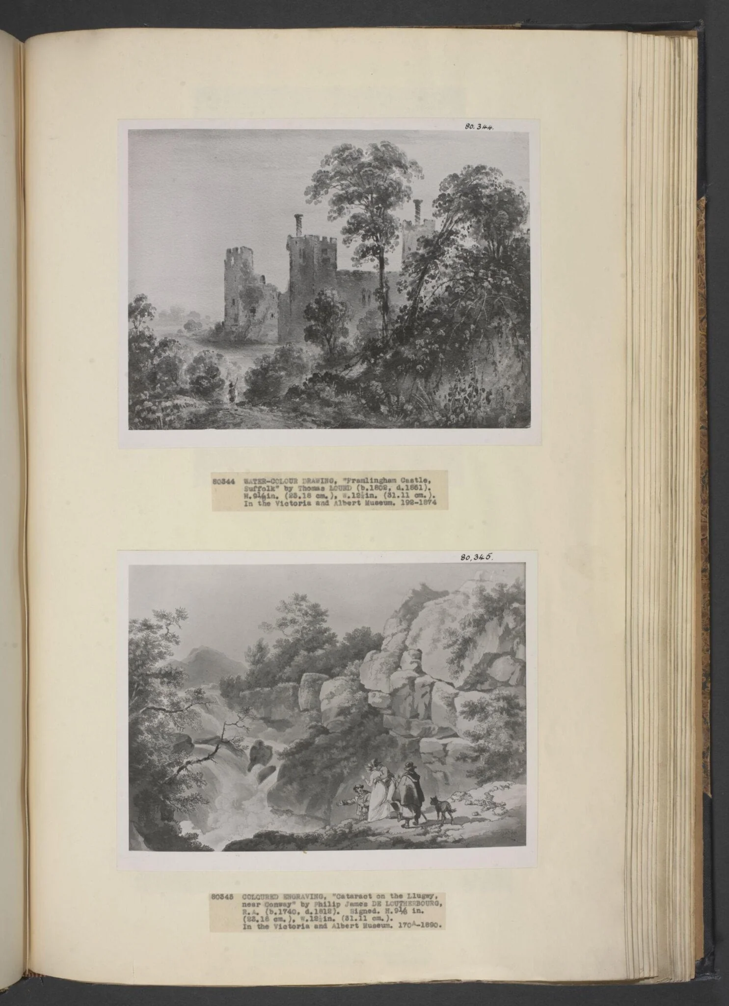 Framlingham Castle, by Thomas Lound, watercolor, 1825