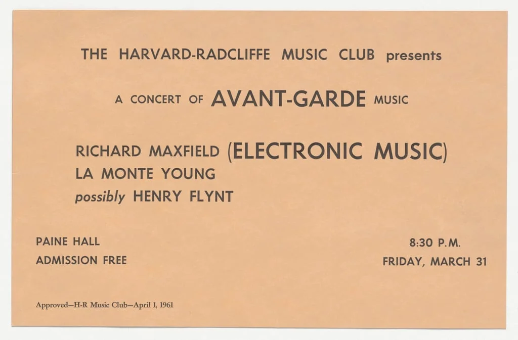 Untitled, by Henry Flynt, La Monte Young, Richard Maxfield, 1961