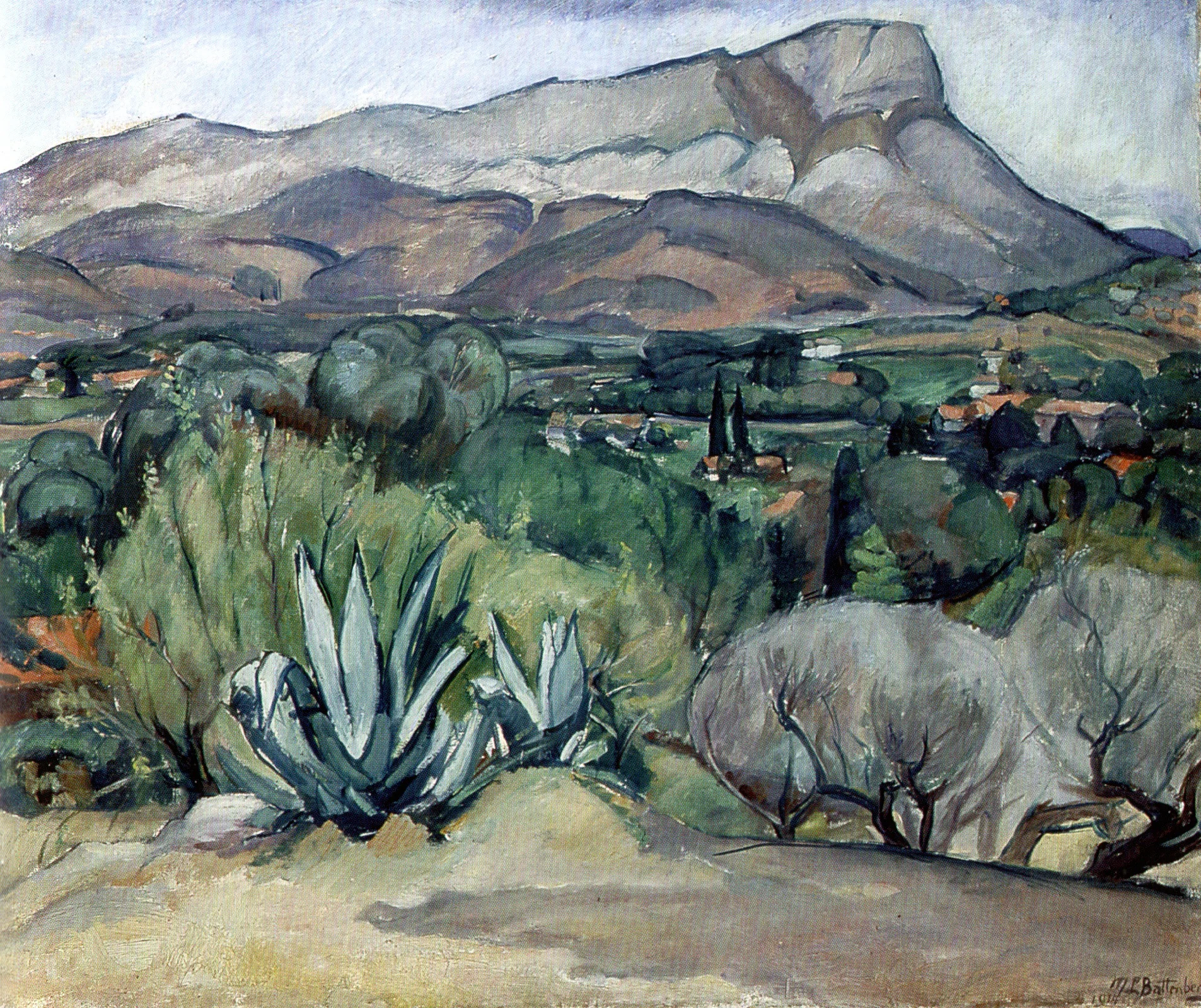 Provence Landscape, by Mathilde Battenberg, oil, 1914