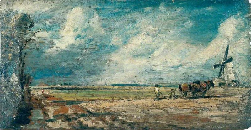 Spring: East Bergholt Common, by John Constable, oil, 1814