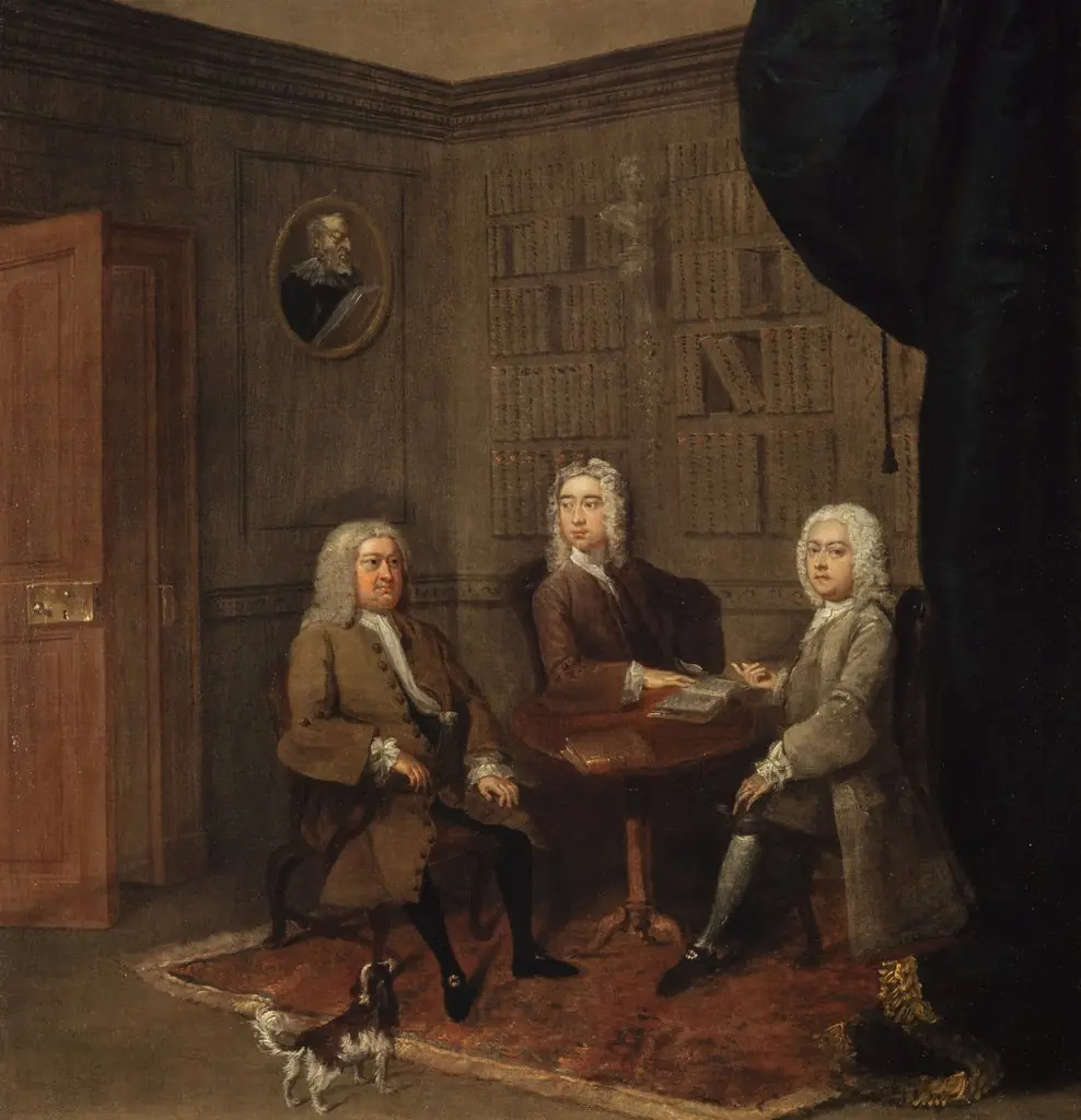 Nicol Graham of Gartmore (1695 - 1775) and Two Friends Seated in a Library