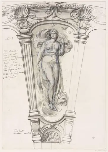 Measured drawing of a section of the design, E. 5303-1919