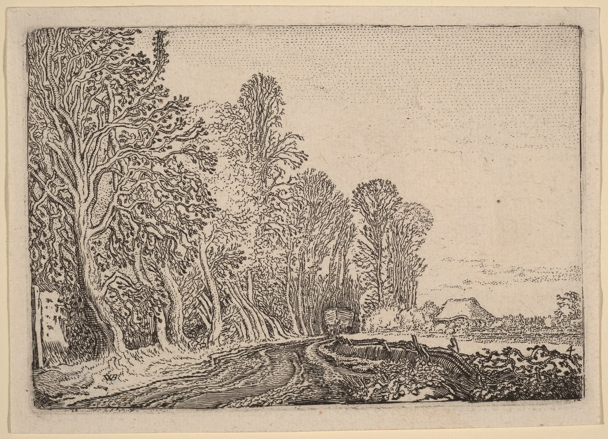 Road at the Edge of the Forest, by Willem Buytewech, ink, 1621