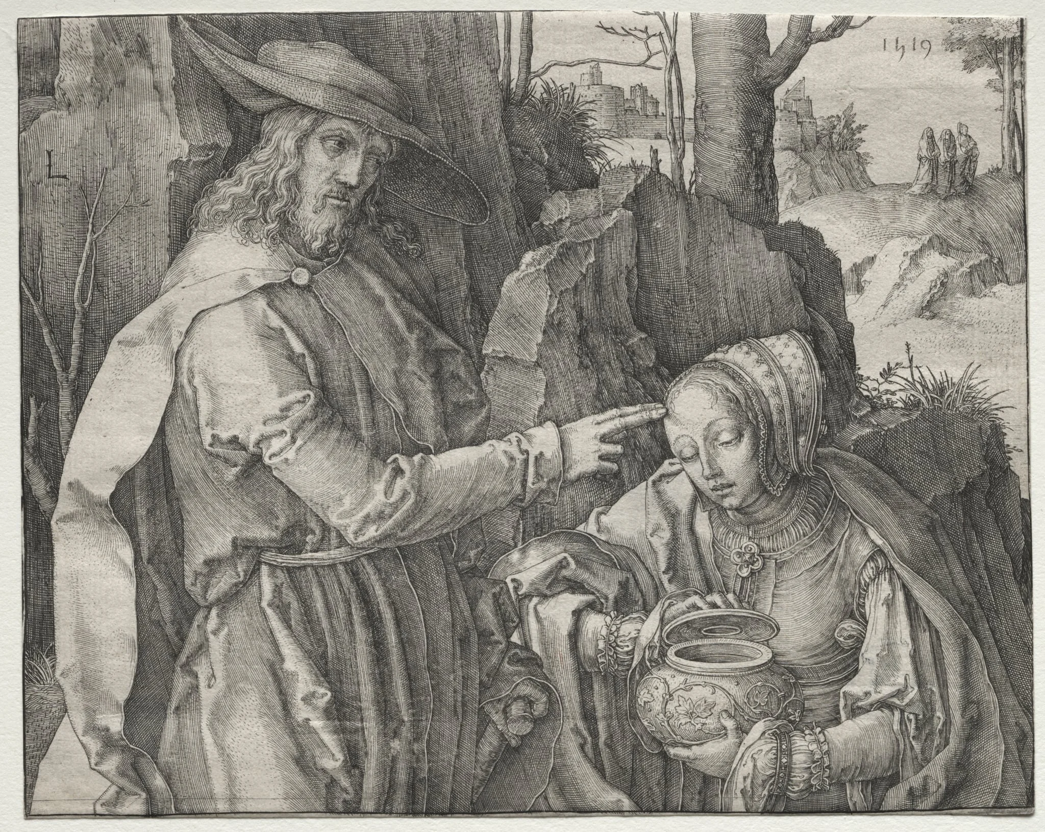 Christ as a Gardener Appearing to St. Mary Magdalen, by Lucas van Leyden, 1519