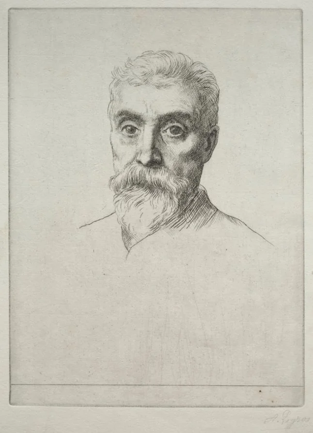 Portrait of Sir Hiram S. Maxim, by Alphonse Legros, 1884