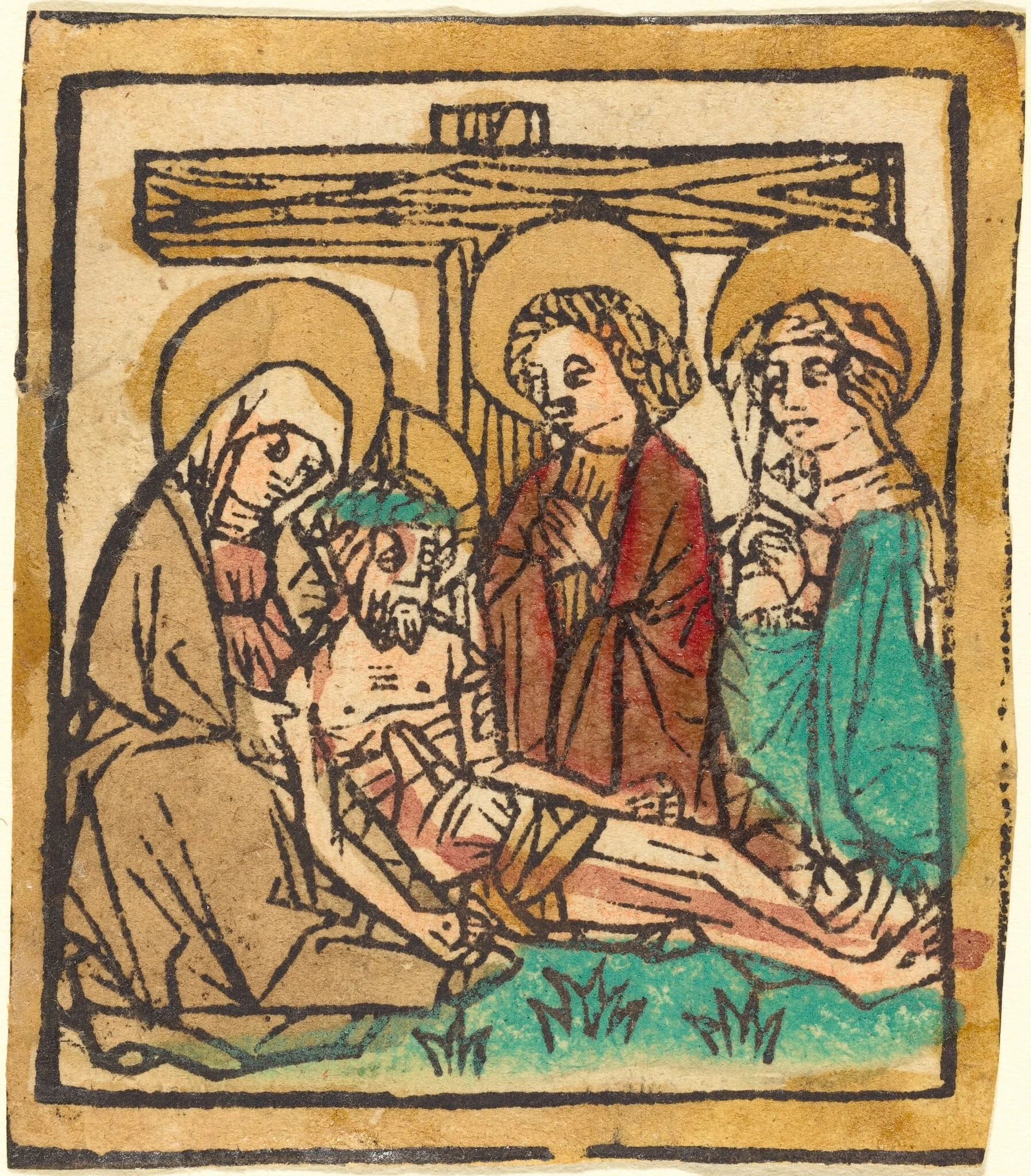 The Lamentation, by German 15th Century, ink, 1460