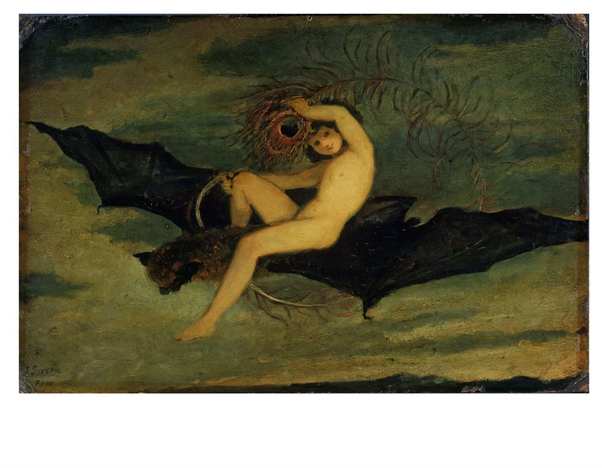 Ariel, by Joseph Severn, oil, 1826