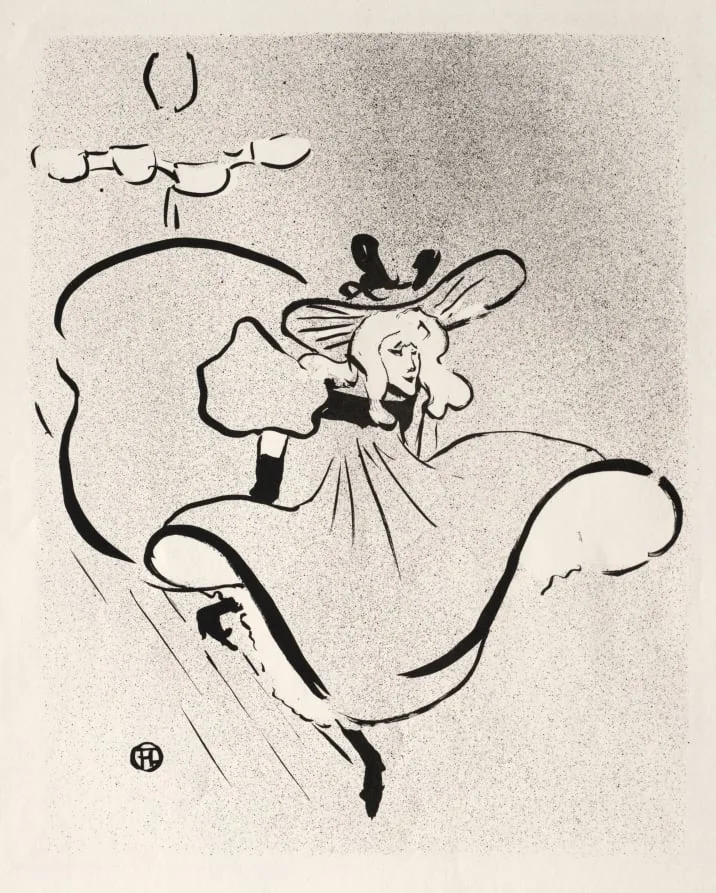 Jane Avril, by Henri de Toulouse-Lautrec, 1893