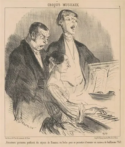 Amateurs parisiens profitant du séjour de Rossini