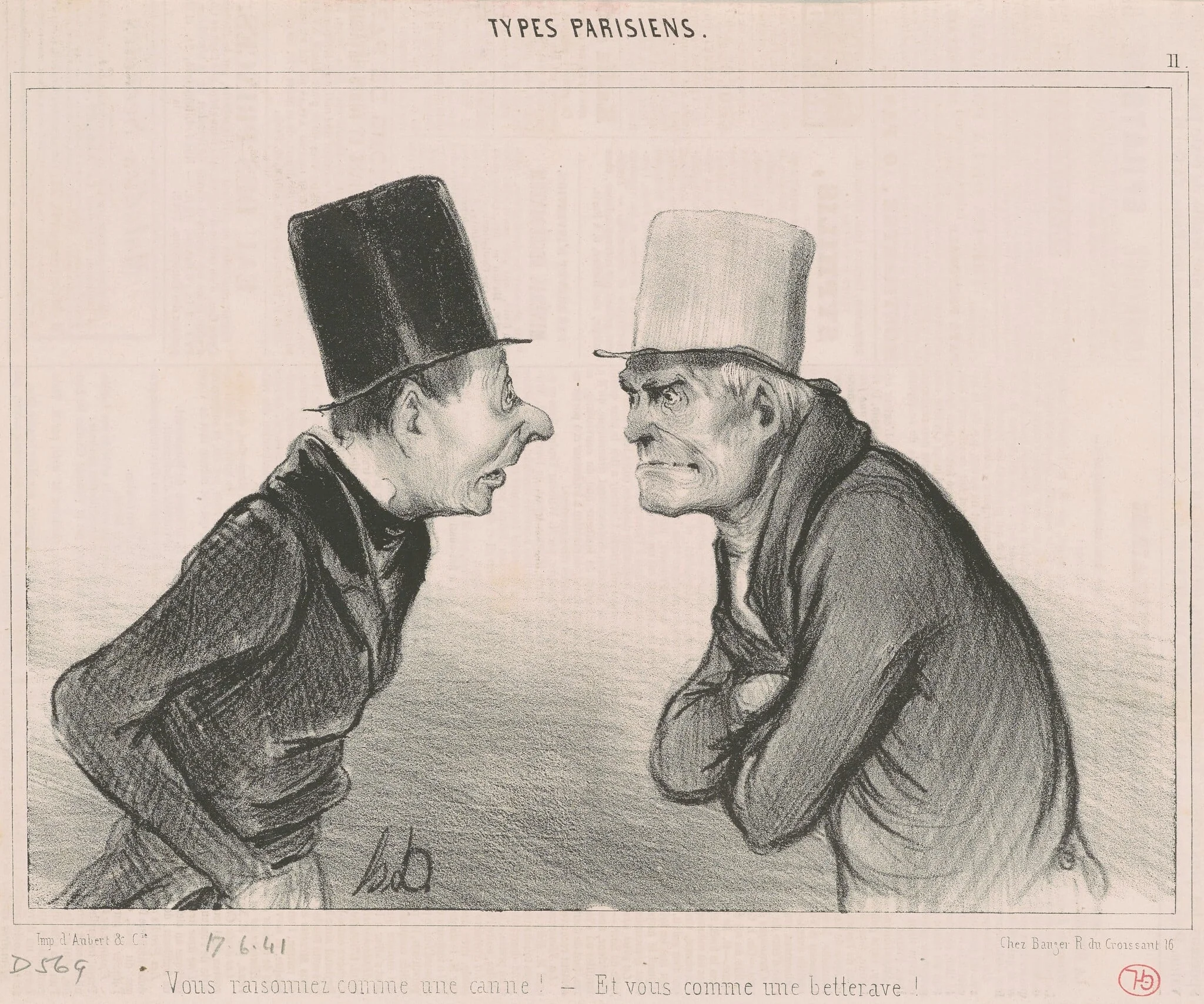 Vous raisonnez comme une canne!, by Honoré Daumier, ink, 1839