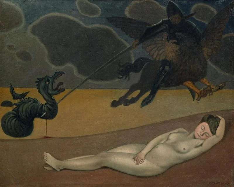 Roger délivrant Angélique, by Félix Vallotton, oil, 1907