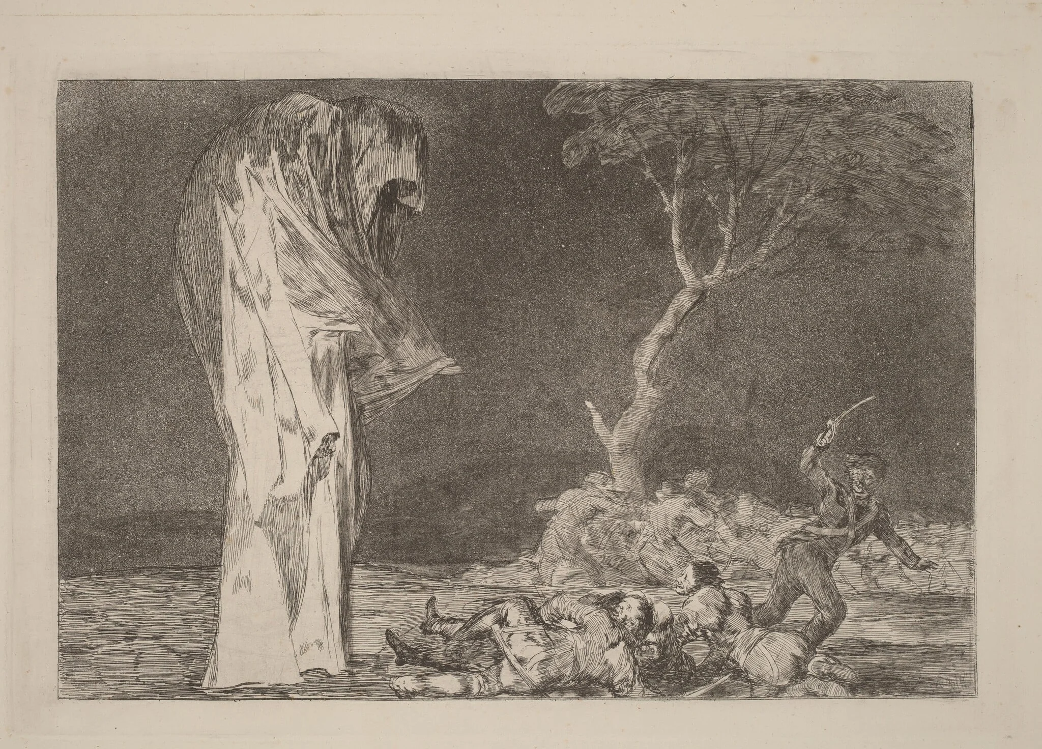 Disparate de miedo (Folly of Fear), by Francisco Goya, ink, 1816