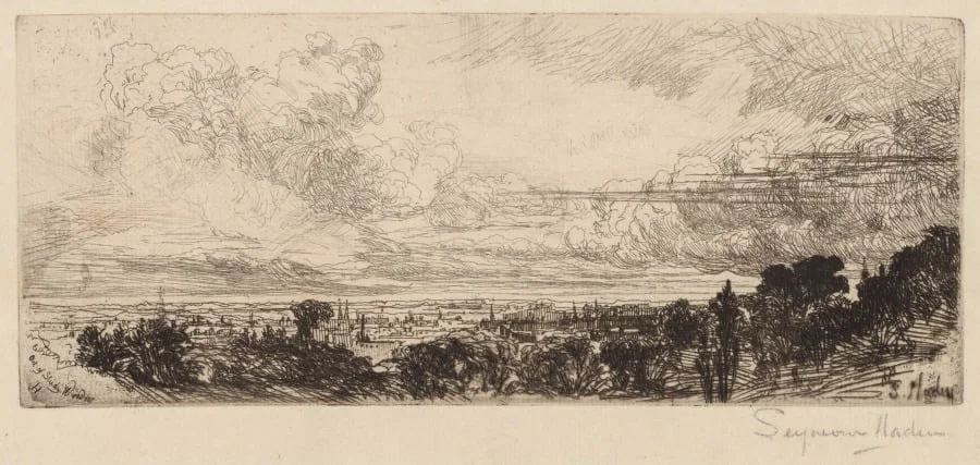 Out of Studio Window, by Francis Seymour Haden, 1859