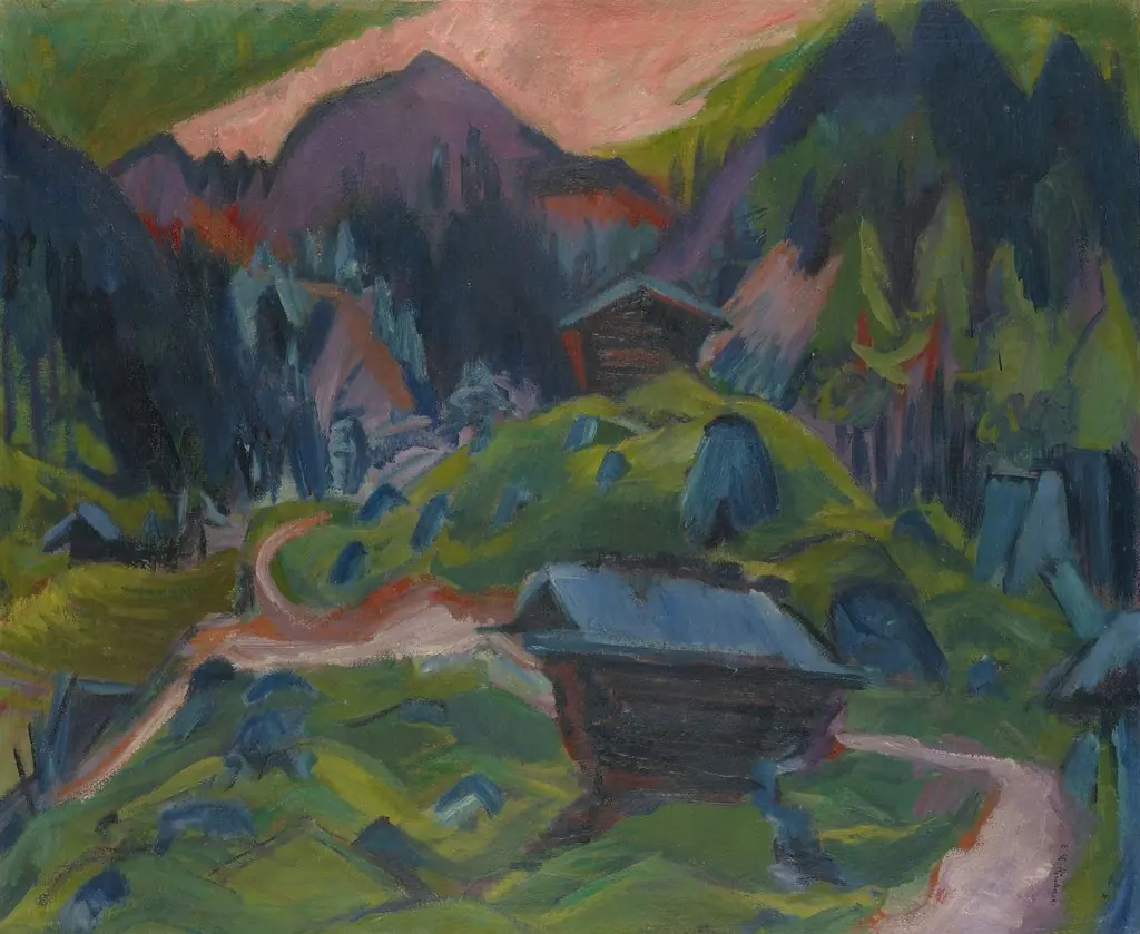 Kummeralp Mountain and Two Sheds