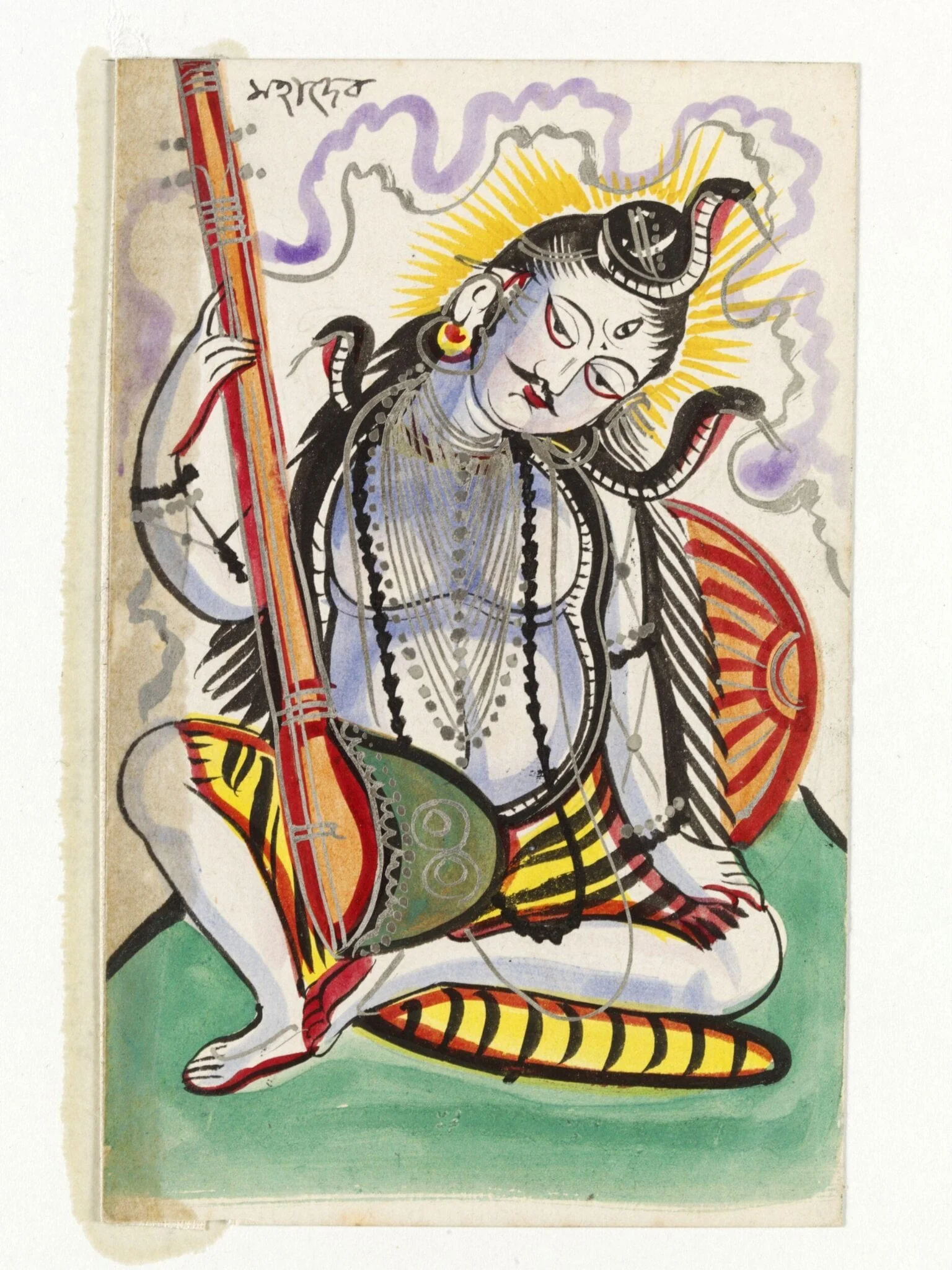 Shiva Dakshinamurti, by Unknown, paint, 1890