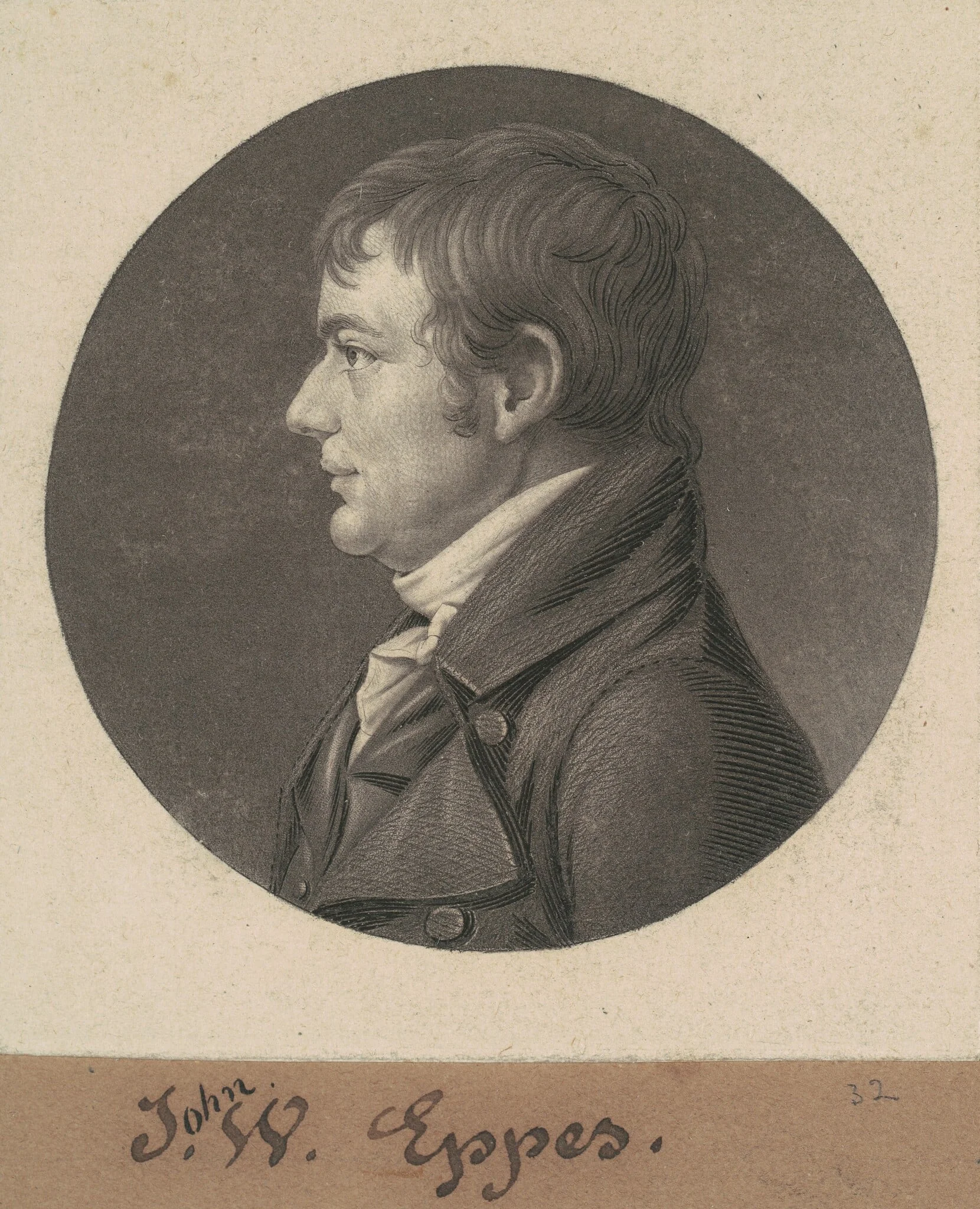 John Wayles Eppes, by Charles Balthazar Julien Févret de Saint-Mémin, ink, 1805