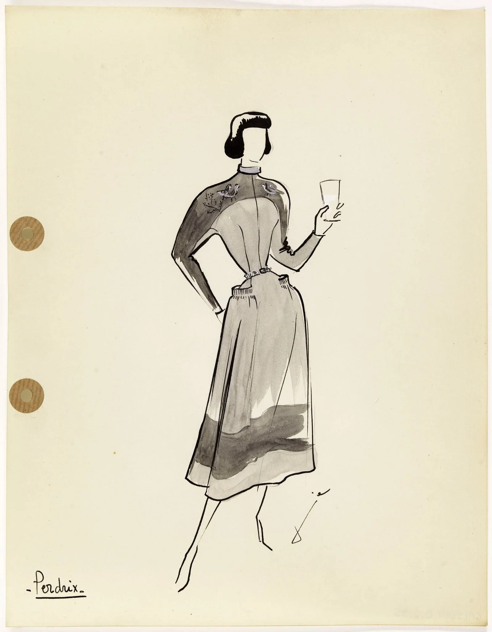 'Perdrix', by Carven, 1949