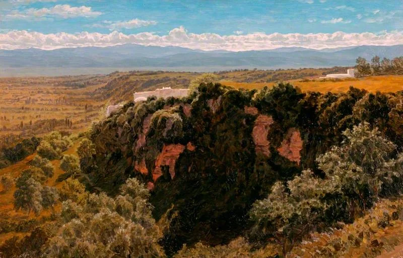 Wooded Cliff near Algiers, by Arthur Ditchfield, oil, 1873