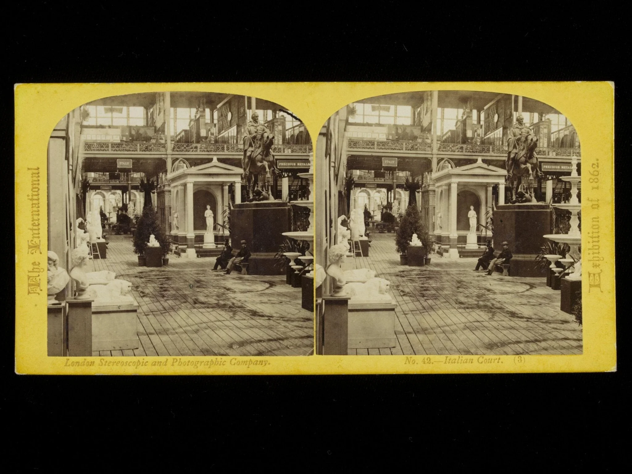 The International Exhibition of 1862: No. 42 - Italian Court (3), by William England, photographic, 1862
