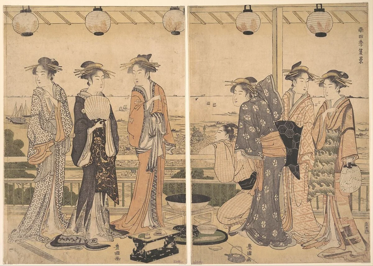 南四季  夏景|The Four Seasons in Southern Edo: A Summer Scene (Minami shiki;  Natsu [no] kei), by Utagawa Toyokuni I, ink, 1784