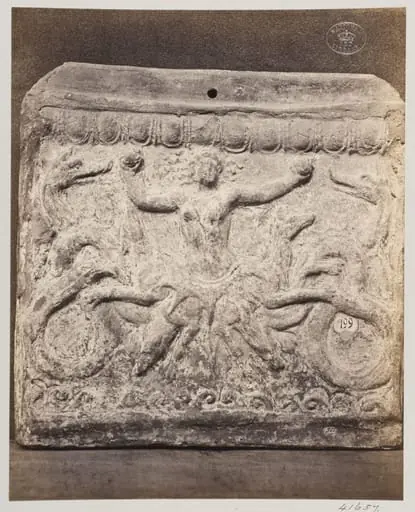 Bas-relief portion of a frieze of Scylla in terra cotta