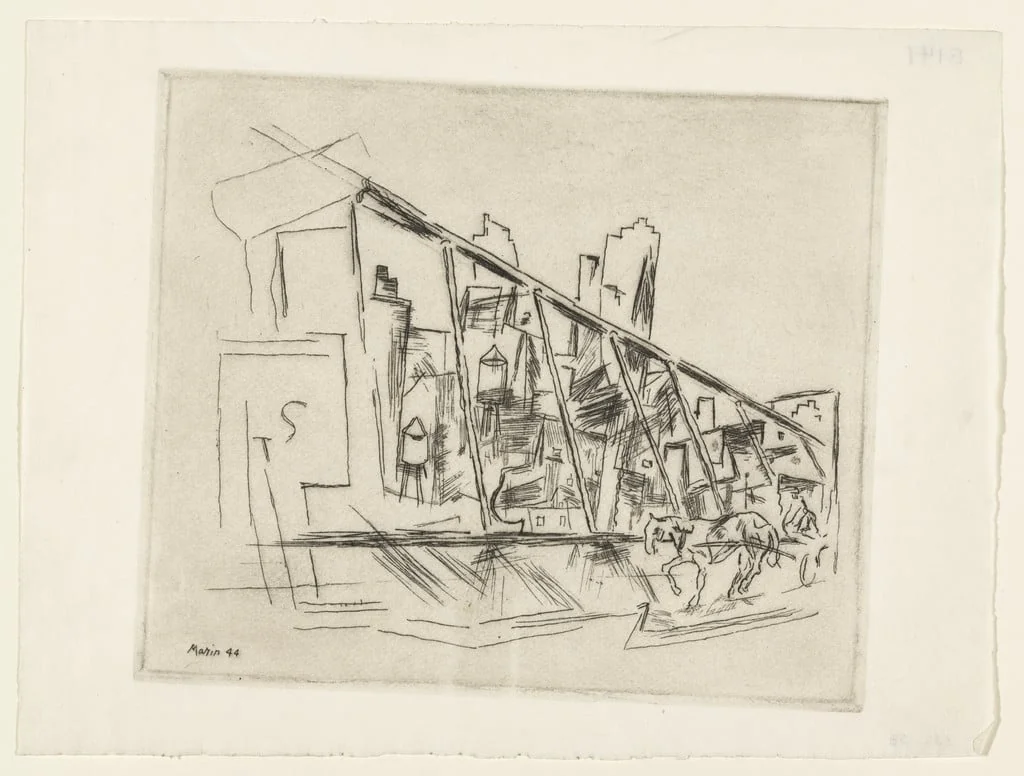 Untitled, by John Marin, ink, 1944