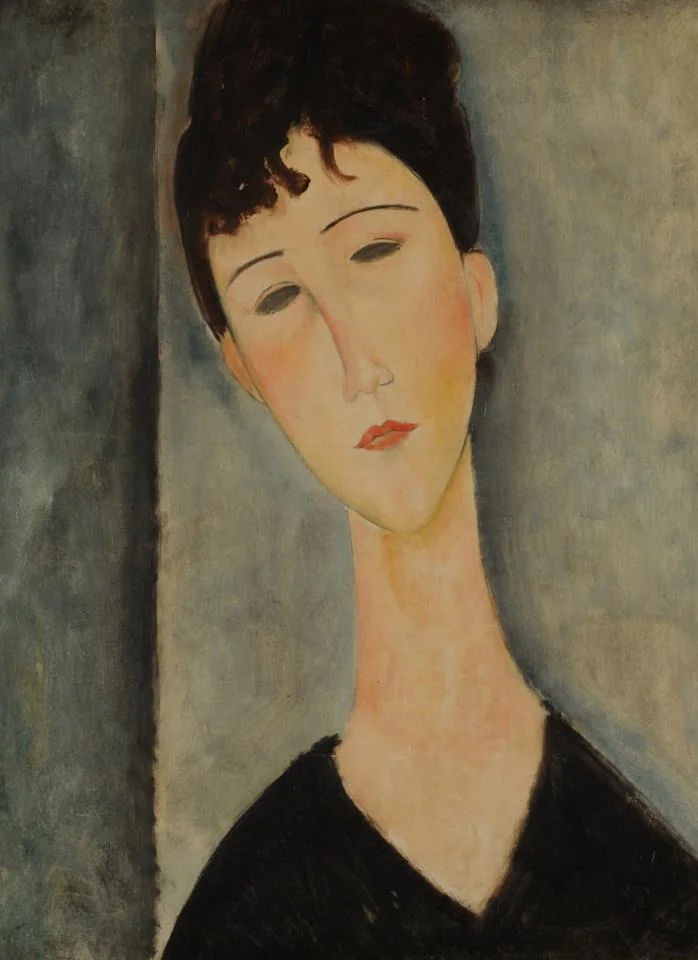Bust of a Woman, by Amedeo Modigliani, oil, 1919