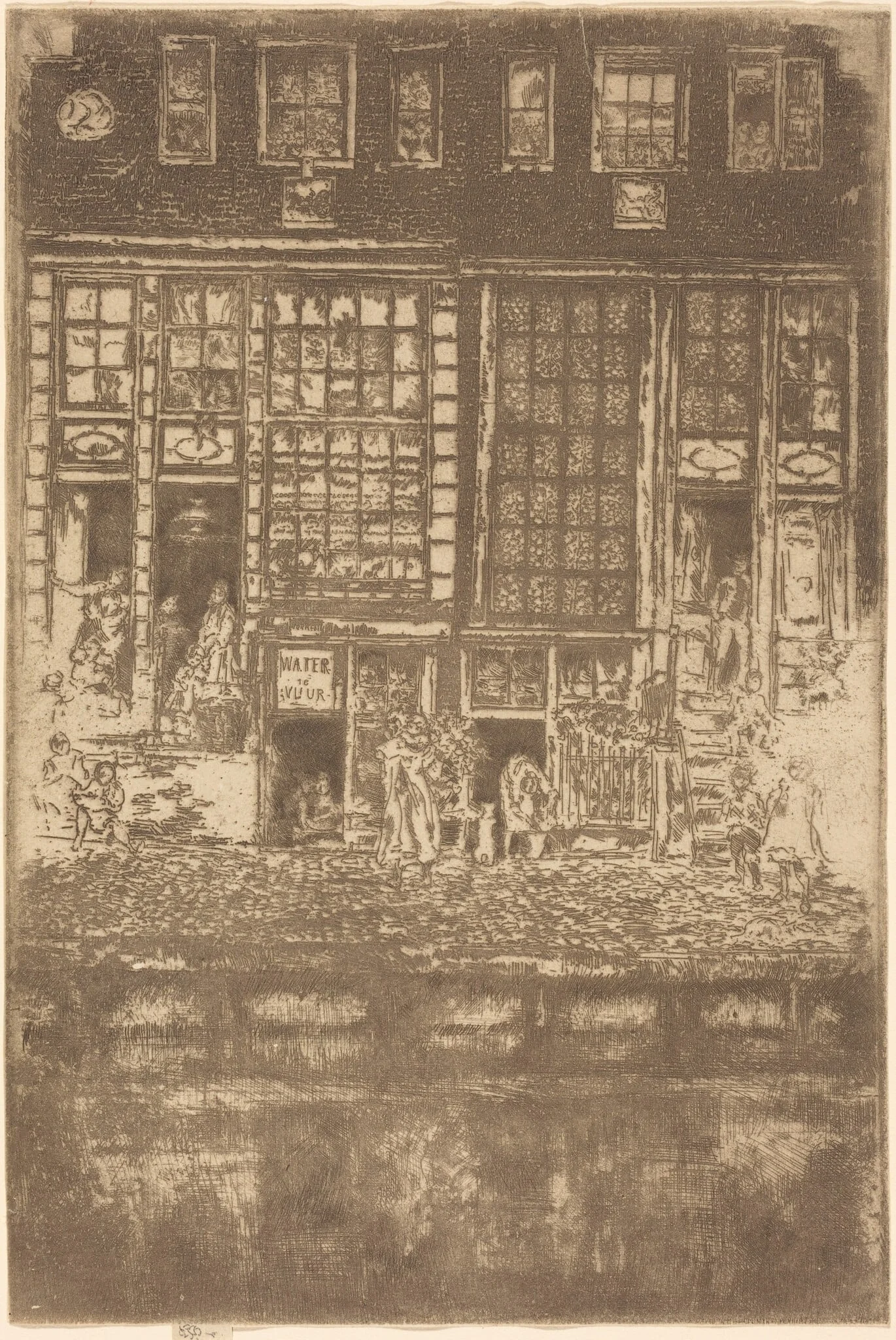 The Embroidered Curtain, by James McNeill Whistler, ink, 1889