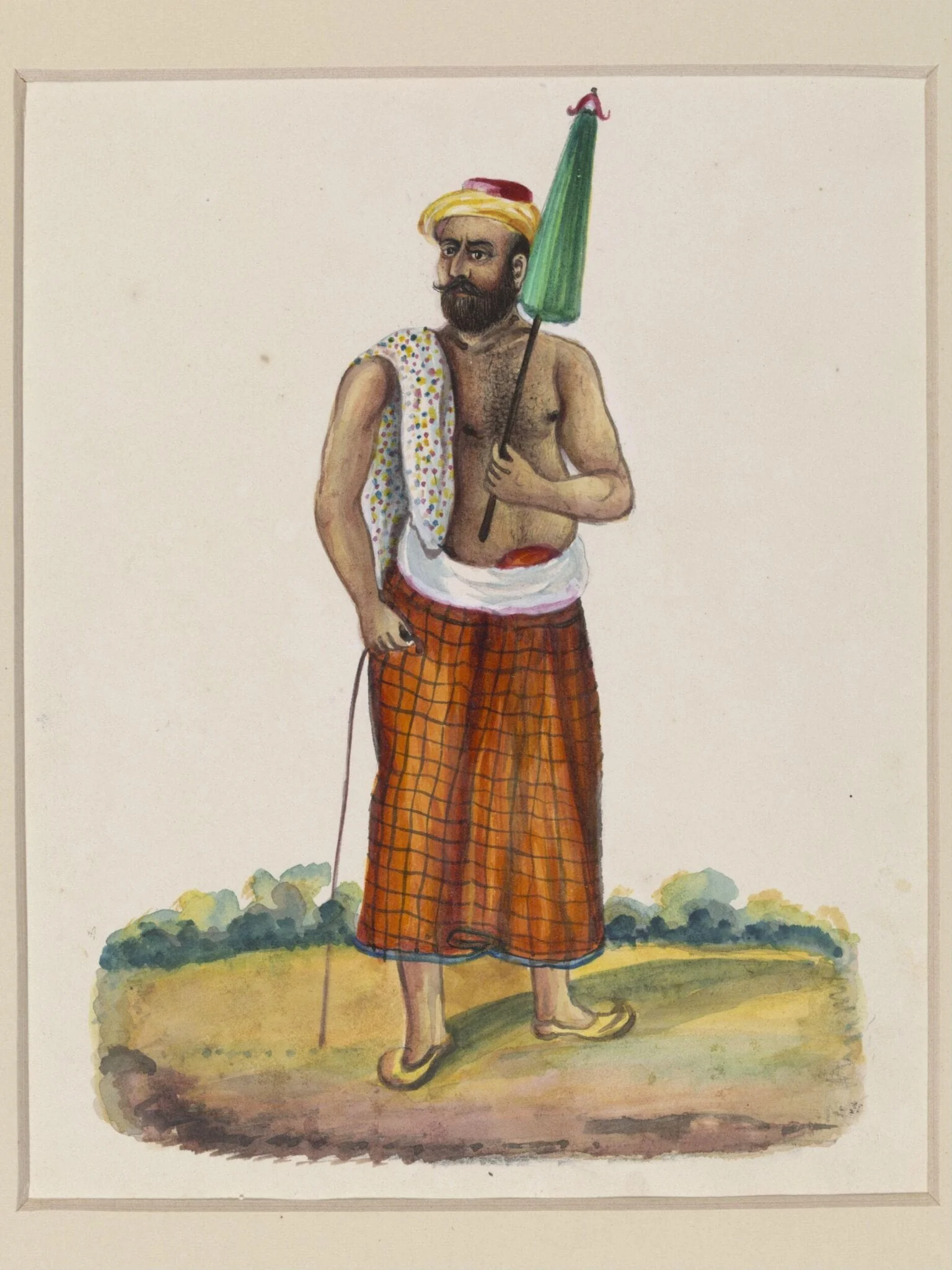An Indian Man, by Unknown, paint, 1860