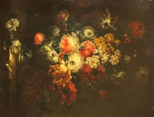 Buchet de flori cu trandafir alb; pandant: Buchet de flori cu trandafiri roșii