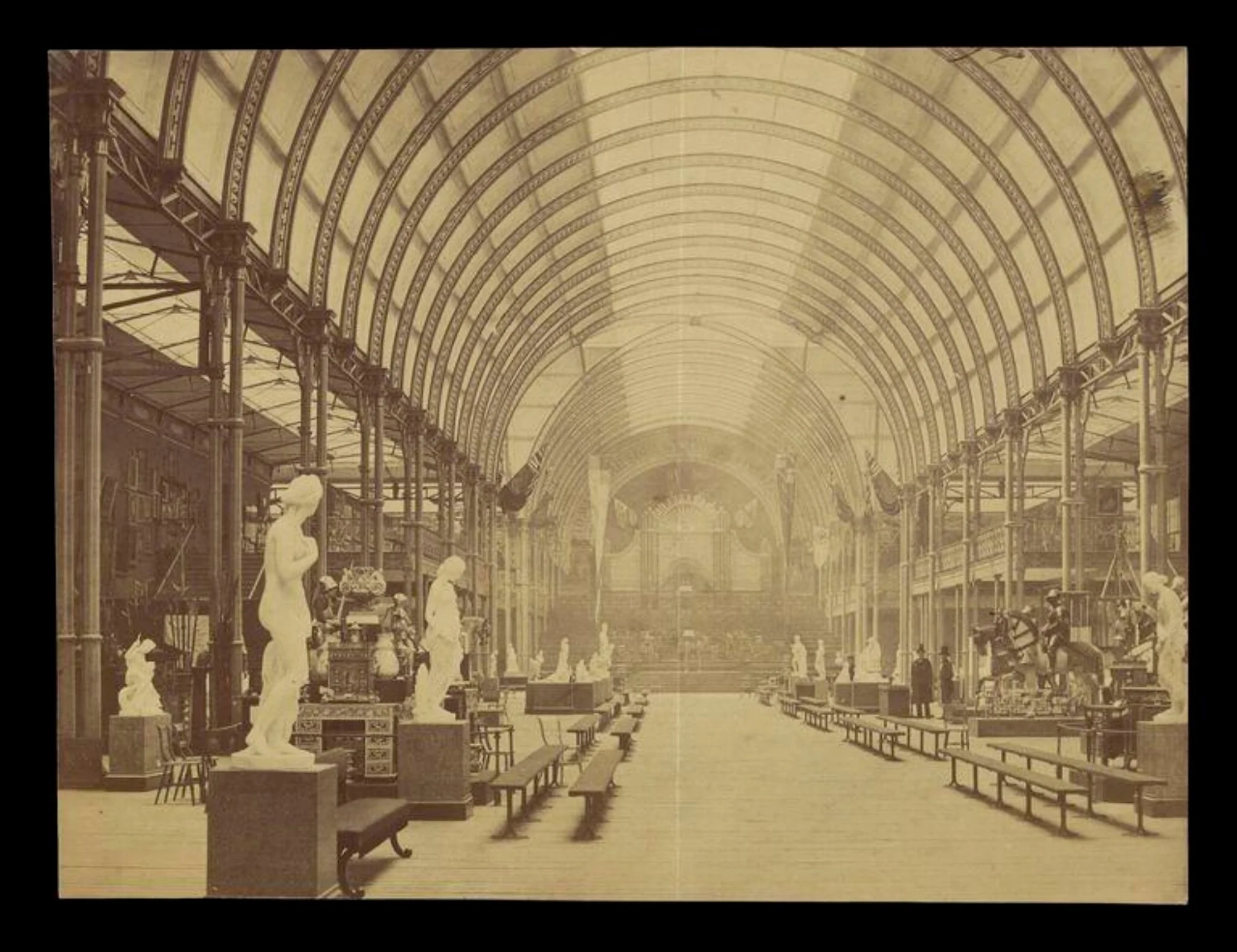 View of Manchester Art Treasures Exhibition, by Philip Henry Delamotte, photographic, 1857