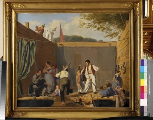 A Group of Tightrope Walkers just before a Performance