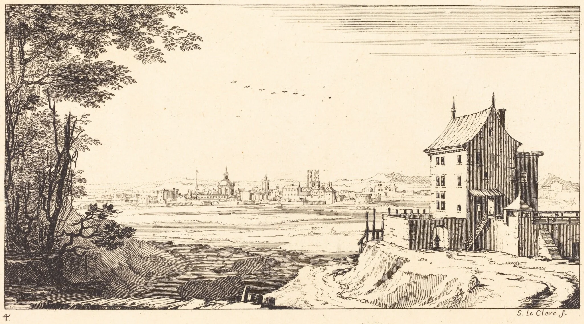 Landscape with City in Distance