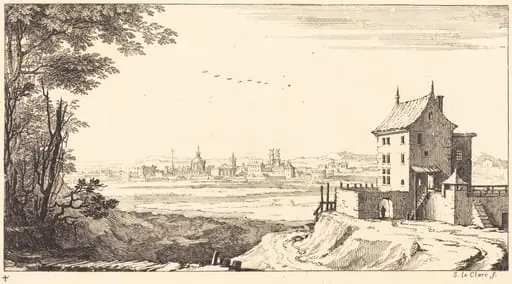 Landscape with City in Distance