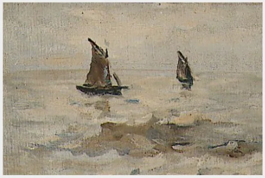 A Summer Sea with Boats, by Nathaniel Hone the Younger, unspecified, 1881