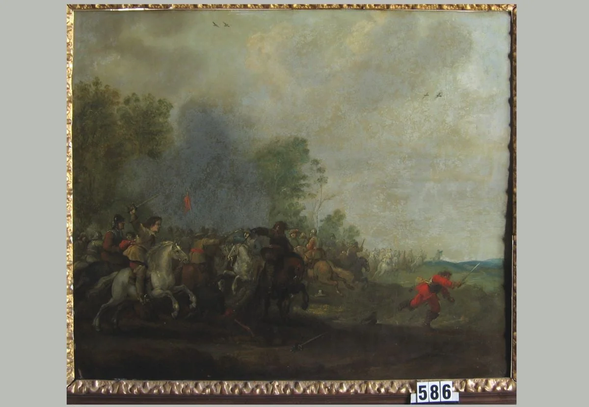 Luptă de cavalerie la marginea codrului