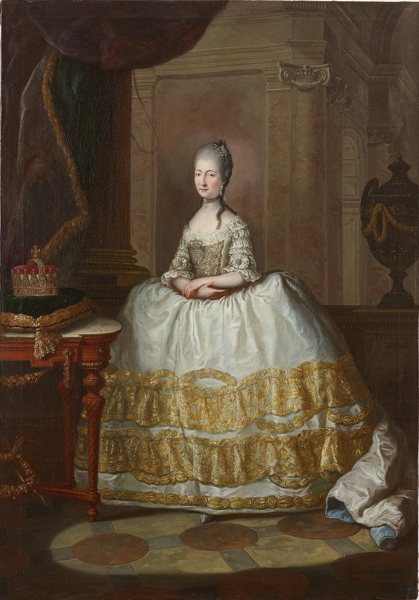 Portrait of Maria Beatrice d'Este, by Unknown, oil, 1772
