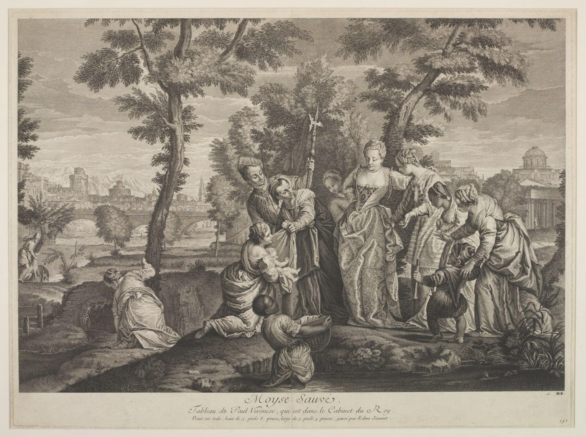 Finding of Moses, by Edme Jeaurat, 1750
