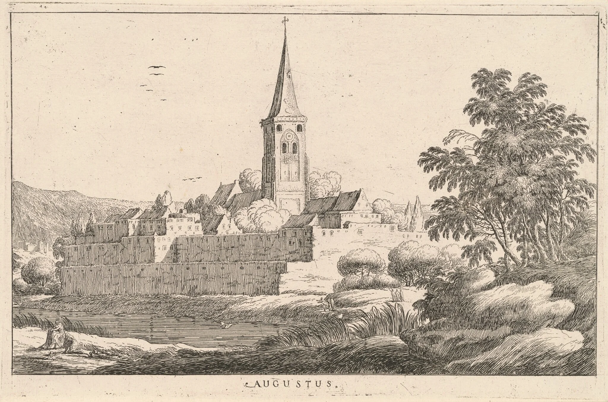 Augustus (August), by Ludovico Mattioli, ink, 1601