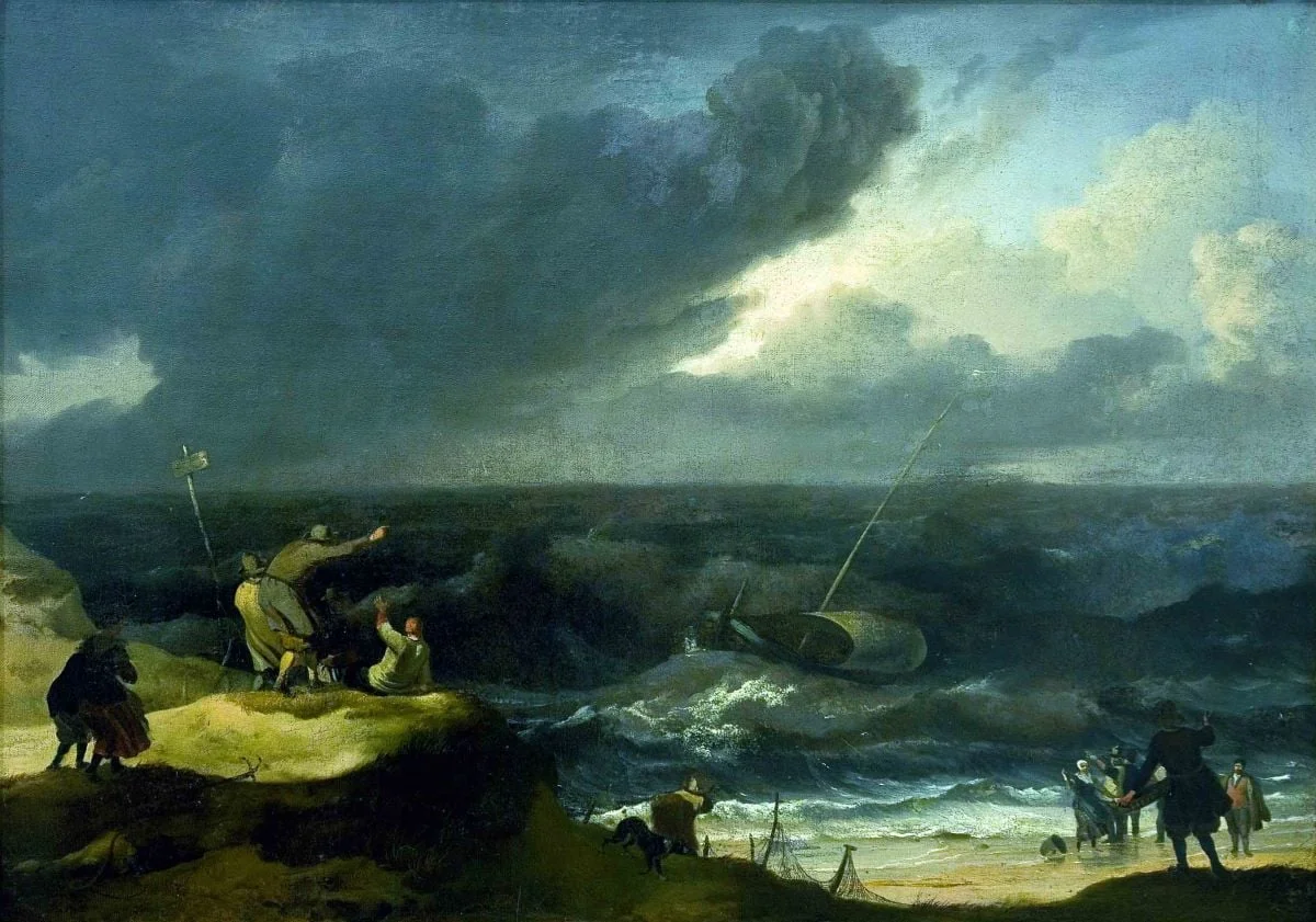 Marină, by Ludolf Backhuysen, 1677