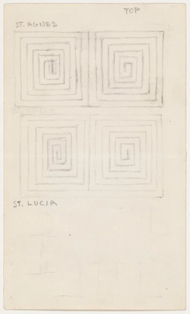 Untitled, by Frank Stella, graphite, 1986