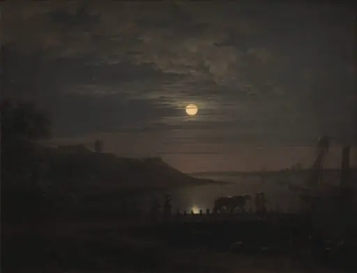 The Crossing over the Little Belt at Snoghøj. Moonrise