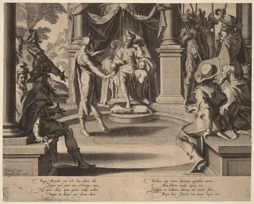 Alexander the Great Seated in Justice