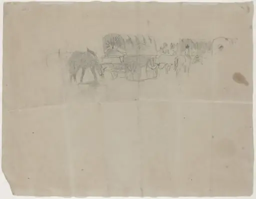 Supply Train and Mules [verso]