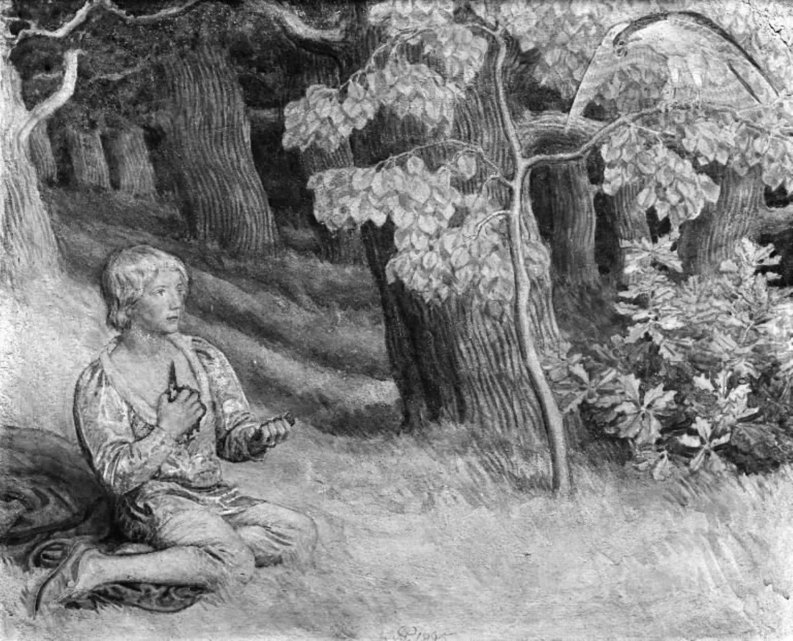 Jomfru i fugleham, by Unknown, 1895