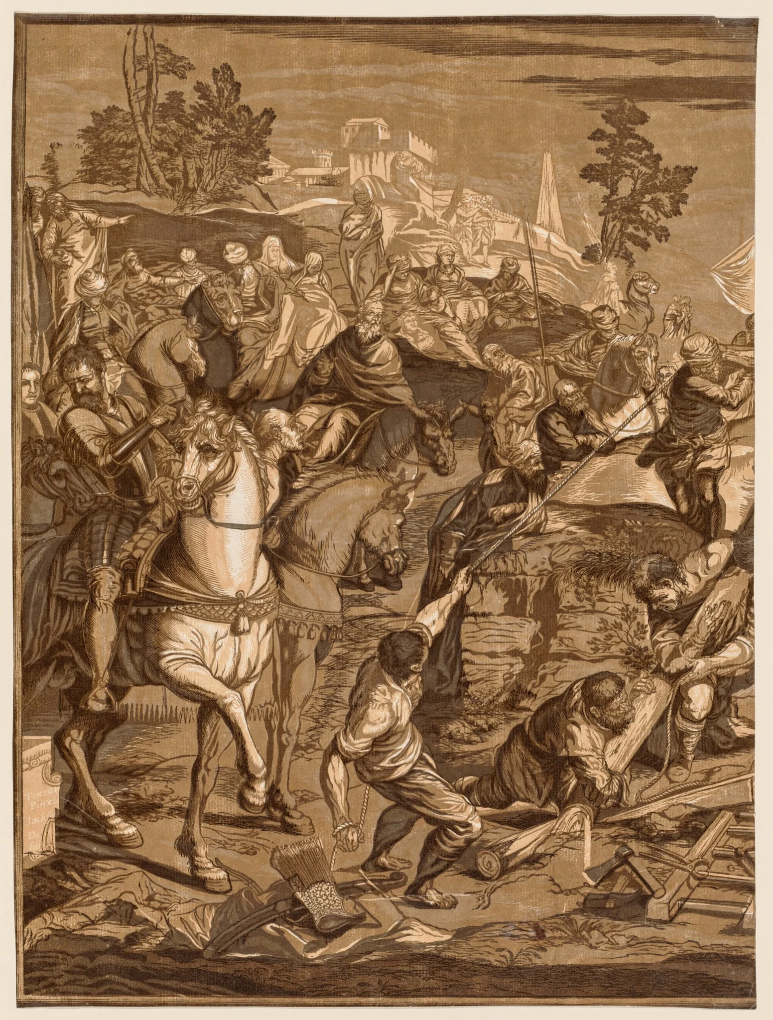Crucifixion, by John Baptist Jackson, 1741