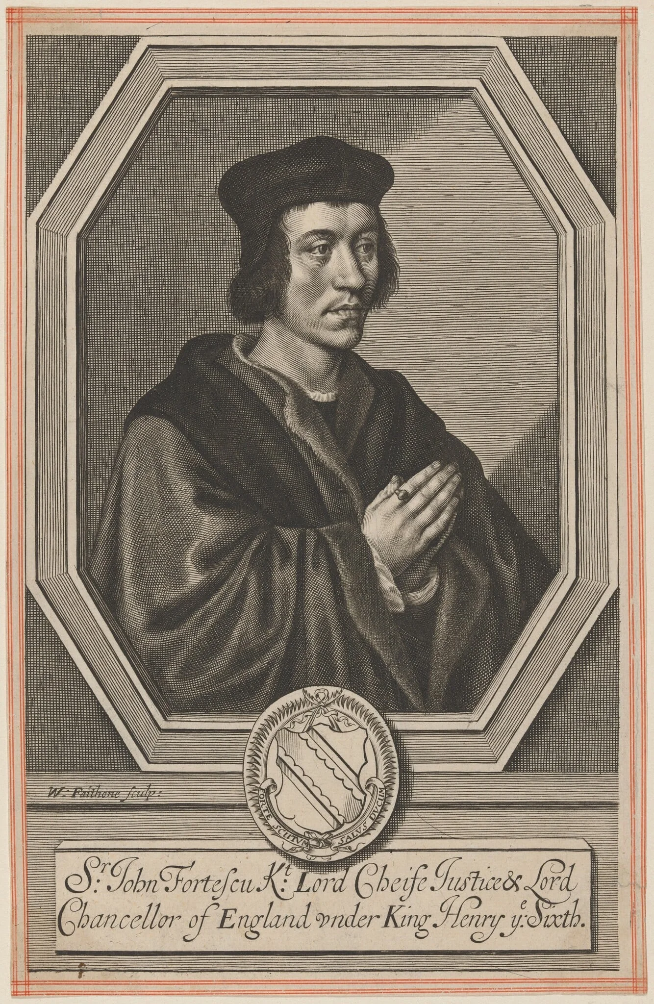 Sir John Fortescue, by William Faithorne, ink, 1663