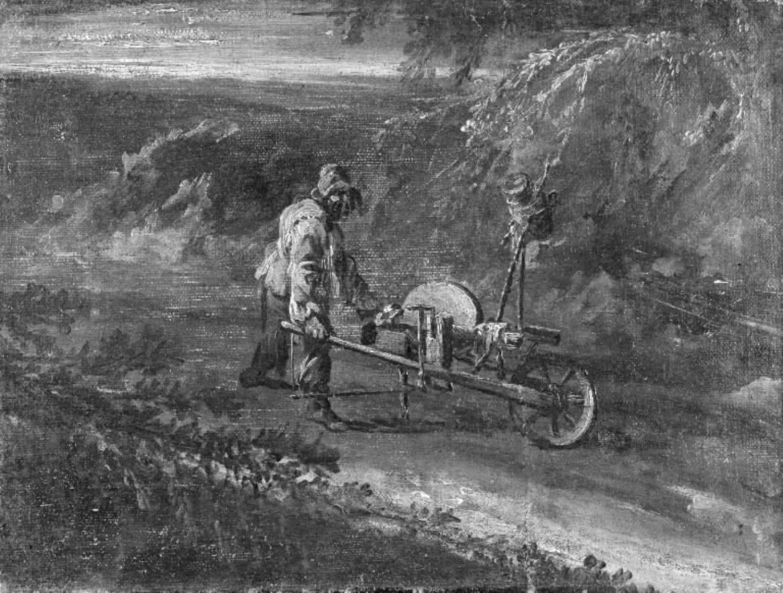 A Knife Grinder, by Unknown, 1750