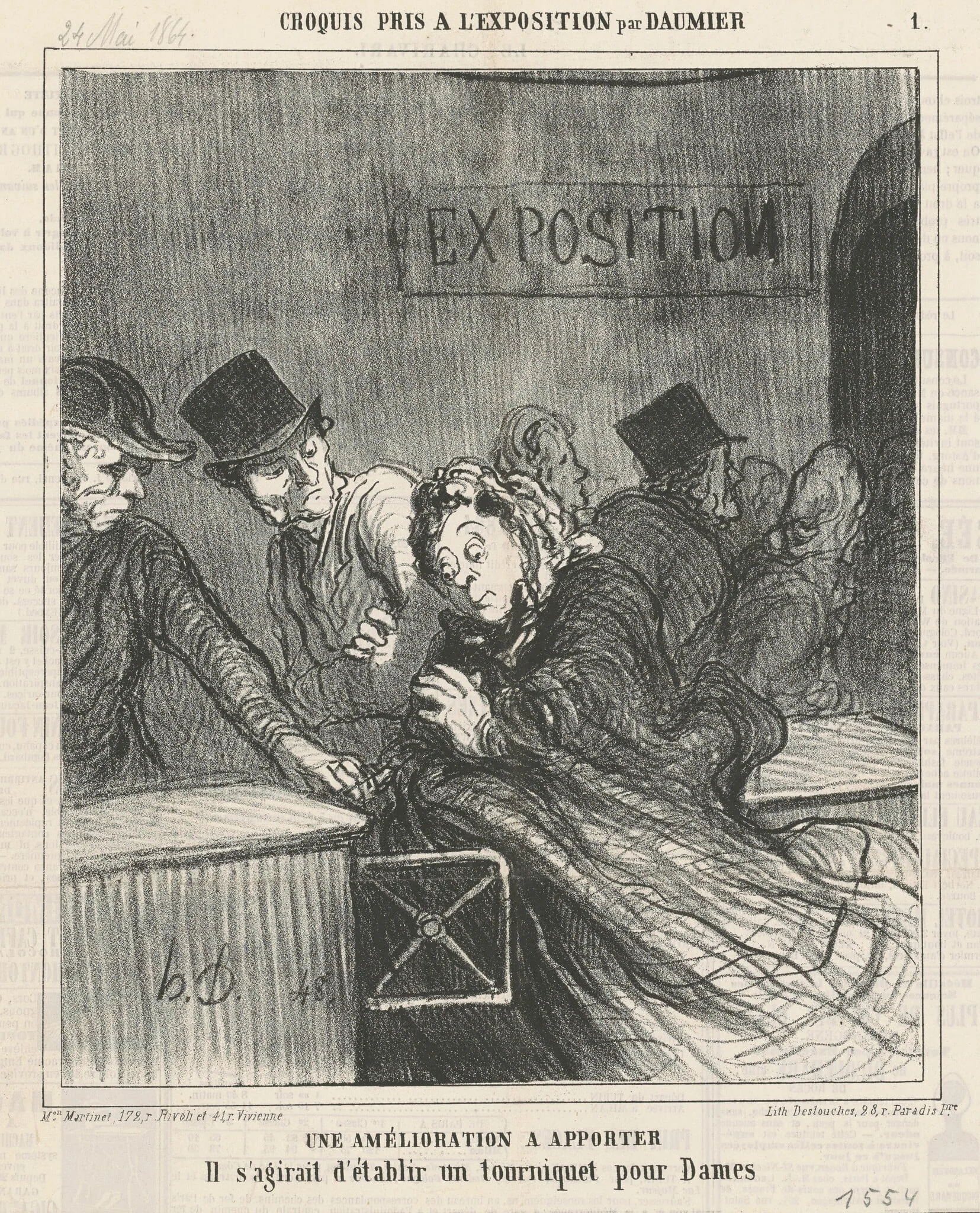 Une amelioration a apporter, by Honoré Daumier, ink, 1864